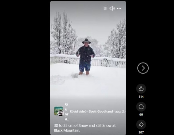 Negyven centi hó borította be Ausztráliát