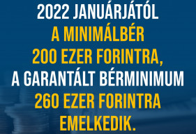 200 ezer forintra nő a minimálbér januártól