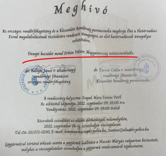 Havasi hírlapi kacsának nevezte, hogy Orbán elmenne a határvadászok eskütételére, az alpolgármester kitette a meghívót