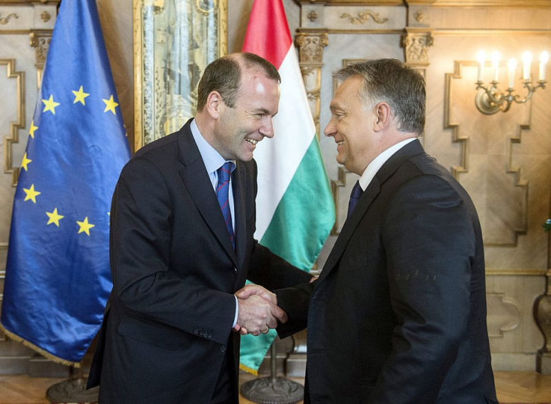 Orbán Viktor és Manfred Weber találkozója az Országházban