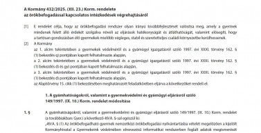 Úgy adták ki az örökbefogadásról szóló rendeletet, hogy ki sem várták a társadalmi egyeztetést
