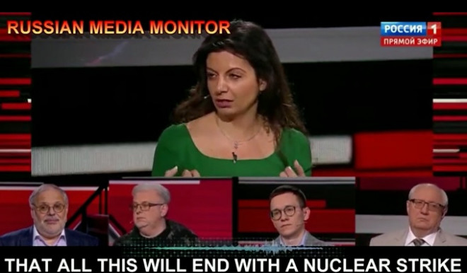 Az orosz állami tévében már arról beszélnek, hogy ha veszítenek Ukrajnában, kitör a harmadik világháború, Putyin ledobja az atomot