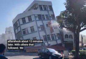 Borzalmas földrengés volt Tajvanban (videó)