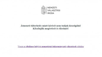 Leállt a Nemzeti Választási Iroda honlapja